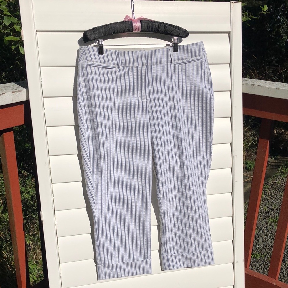 NWT Lane Bryant The Lena Striped Capris Size 16 - Picture 3 of 12